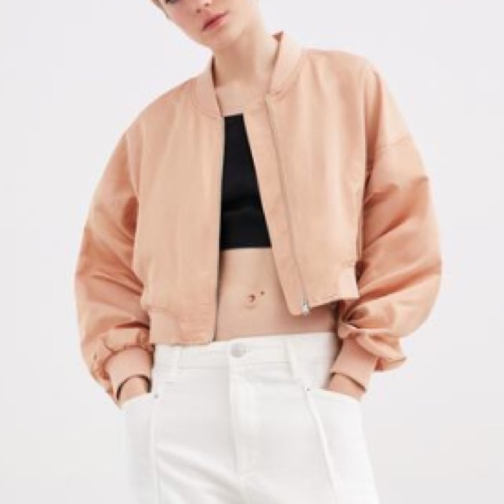 Cropped Bomber Jacket